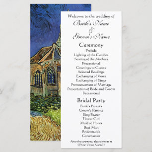 Kirche von Auvers von Vincent van Gogh Wedding Programm