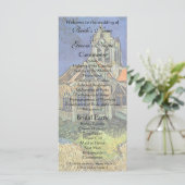 Kirche von Auvers von Vincent van Gogh Wedding Programm (Stehend Vorderseite)
