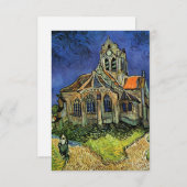Kirche von Auvers von Vincent van Gogh Wedding RSVP Karte (Vorne/Hinten)