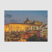 Kirche von Carmen bei Dämmerung - Mahon, Menorca Seidenpapier (Vorderseite)