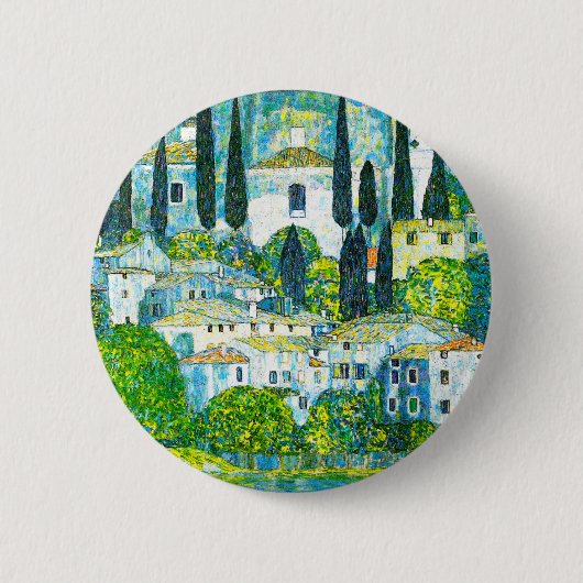Kirche von Cassone Gustav Klimt Button (Vorderseite)