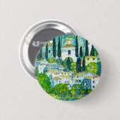 Kirche von Cassone Gustav Klimt Button (Vorne & Hinten)