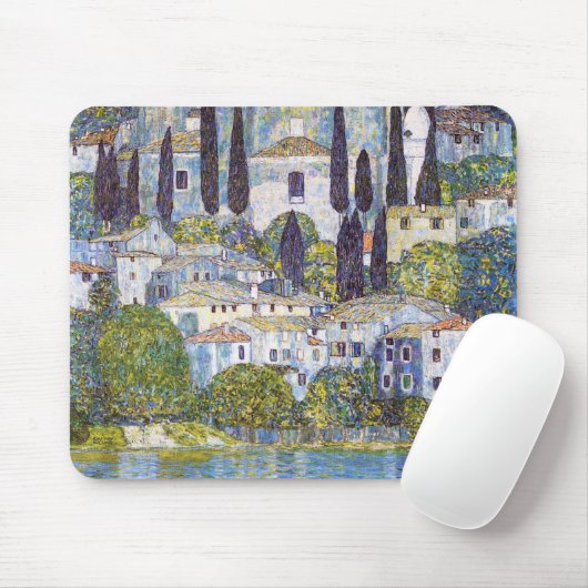 Kirche von Cassone, Gustav Klimt Mousepad (Mit Mouse)
