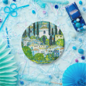 Kirche von Cassone Gustav Klimt Pappteller (Party)