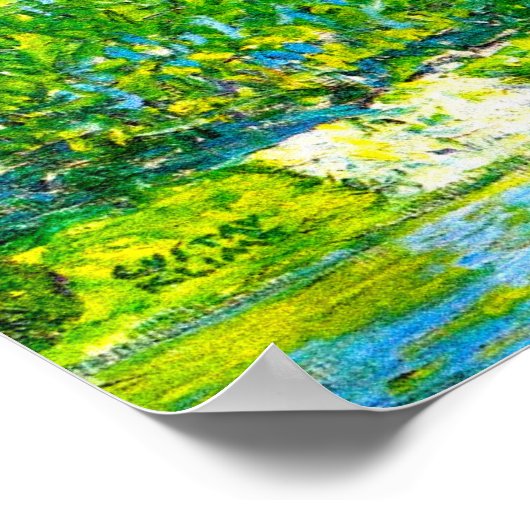 Kirche von Cassone Gustav Klimt Poster (Ecke)