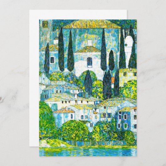 Kirche von Cassone Gustav Klimt Save The Date (Vorne/Hinten)