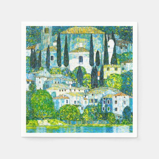 Kirche von Cassone Gustav Klimt Serviette (Vorderseite)