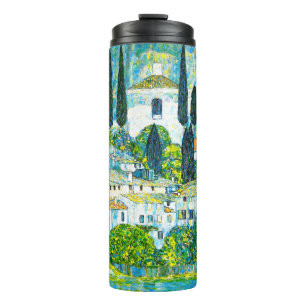 Kirche von Cassone Gustav Klimt Thermosbecher