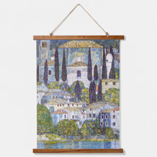 Kirche von Cassone, Gustav Klimt Wandteppich Mit Holzrahmen