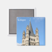 Kirche von Groß St. Martin in Köln Souvenir Magnet (Vorderseite/Rückseite)