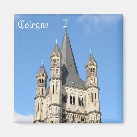 Kirche von Groß St. Martin in Köln Souvenir Magnet (Vorne)