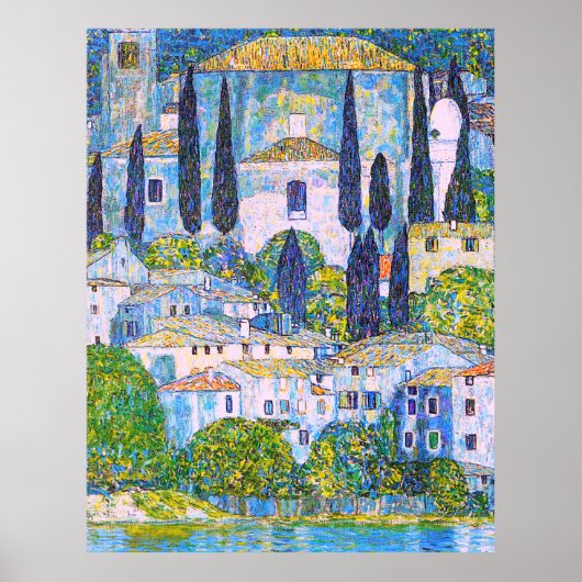 Kirche von Gustav Klimt in Cassone Poster (Vorne)
