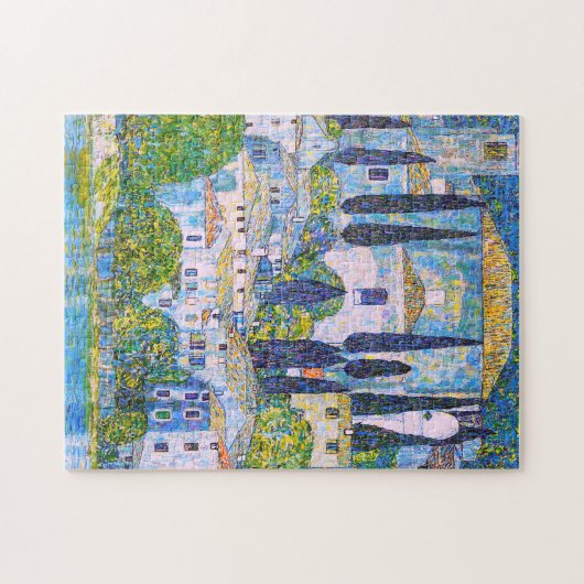 Kirche von Gustav Klimt in Cassone Puzzle (Horizontal)