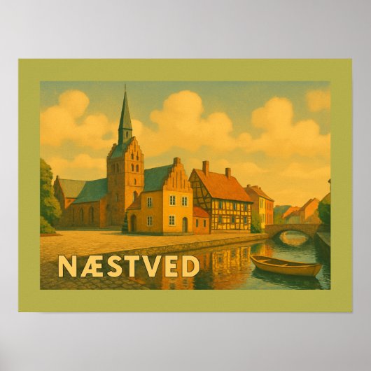 Kirche von Næstved, Dänemark Poster (Vorne)