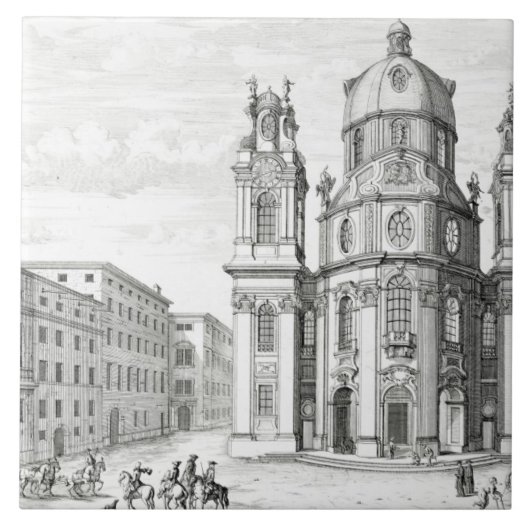 Kirche von Notre Dame, Salzburg, Österreich, von Fliese (Vorderseite)