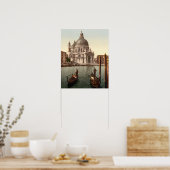 Kirche von Salute Venedig Italien Gondeln Poster (Küche)