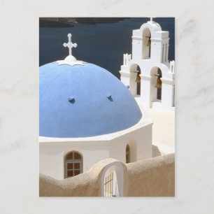 Kirche von Santorini Griechenland Postkarte
