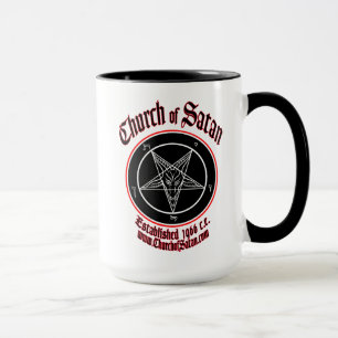 Kirche von Satan 2 versah Tasse mit Seiten