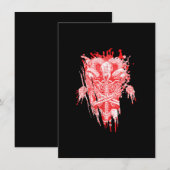 Kirche von Satan Geschenk Alles Hageziege Satanic  Einladung (Vorne/Hinten)