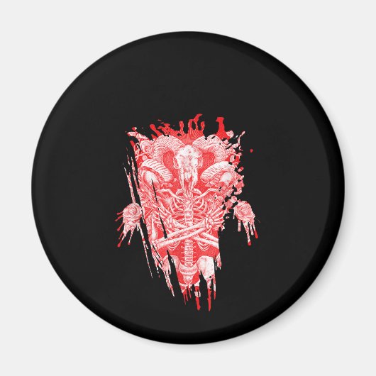 Kirche von Satan Geschenk Alles Hageziege Satanic Magnet (Vorne)