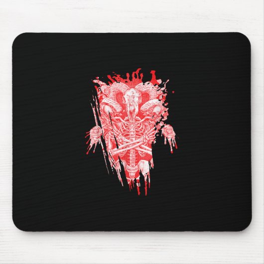 Kirche von Satan Geschenk Alles Hageziege Satanic Mousepad (Vorne)