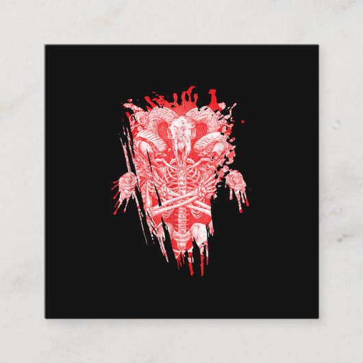 Kirche von Satan Geschenk Alles Hageziege Satanic Quadratische Visitenkarte (Vorderseite)