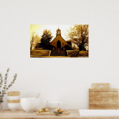 Kirche von Sepiatone Poster (Küche)