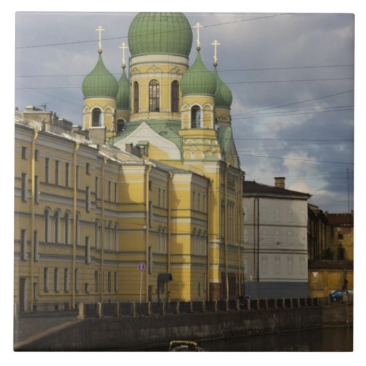 Kirche von St.Isidor Yurievsky & N. Chudotvoten Fliese (Vorderseite)