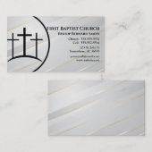Kirche von Weiß und Gold Kreuz Pastor oder Deacon Visitenkarte (Vorne/Hinten)
