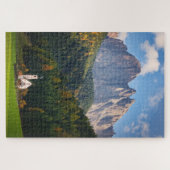 Kirche vor den Dolomiten in Italien Puzzle (Horizontal)