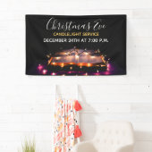 Kirche Weihnachten Abend Candlelight Service Banner (Insitu)