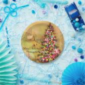 Kirche & Weihnachtsbaum Persönliches Papier Napkin Pappteller (Party)