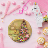 Kirche & Weihnachtsbaum Persönliches Papier Napkin Pappteller (Party)