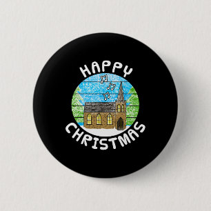 Kirche Weihnachtslied Singen Chor Christlicher Min Button