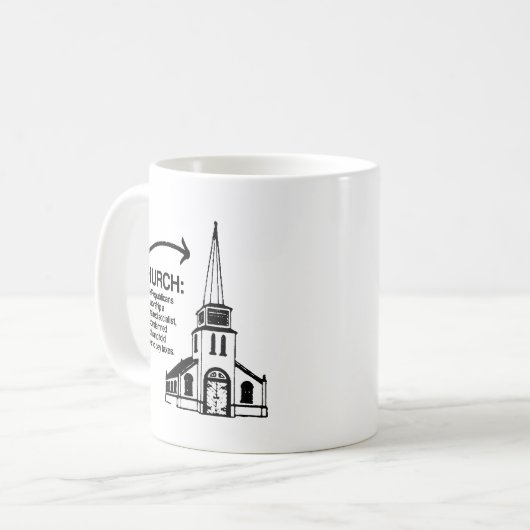 KIRCHE - WO REPUBLIKANER GEHEN ANZUBETEN KAFFEETASSE (Vorderseite Links)