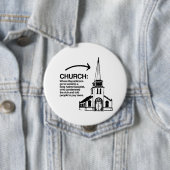 KIRCHE - WO REPUBLIKANER GEHEN, EIN LONG-HA BUTTON (Beispiel)