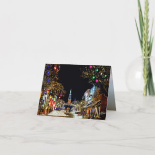 Kirche zu Weihnachten dekoriert Karte