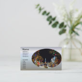 Kirche zu Weihnachten dekoriert Visitenkarte (Stehend Vorderseite)