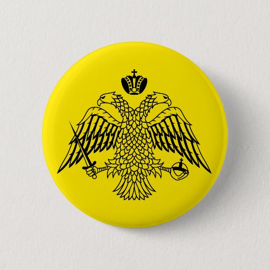 Kircheflagge Mount Athos religiös Button (Vorderseite)