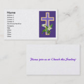 Kirchen-Einladung Visitenkarte (Vorne/Hinten)