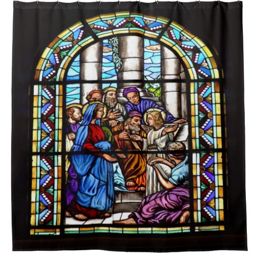 Kirchen-Fenster-Duschvorhang Duschvorhang (Vorderseite)