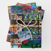 Kirchen Festglas und Kreuzungen Geschenkpapier Set (Beispiel)