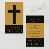 Kirchen-Gold/Schwarzes Visitenkarte (Vorne/Hinten)