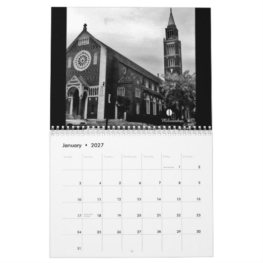 Kirchen Kalender (Jan 2027)
