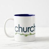 Kirchen-lebendige Logo-Tasse Zweifarbige Tasse (Links)