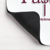 Kirchen-Pastor-Grau-Kreuz Mousepad (Ecke)