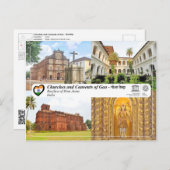 Kirchen und Kloster von Goa, Basilika von Bom Jesu Postkarte (Vorne/Hinten)