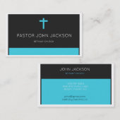 Kirchen-Visitenkarte-Ministerium hellblau Visitenkarte (Vorne/Hinten)