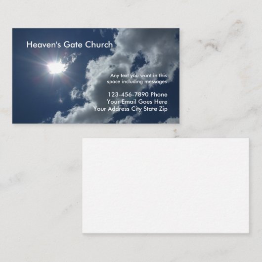 Kirchen-Visitenkarten Visitenkarte (Vorne/Hinten)
