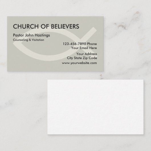 Kirchen-Visitenkarten Visitenkarte (Vorne/Hinten)